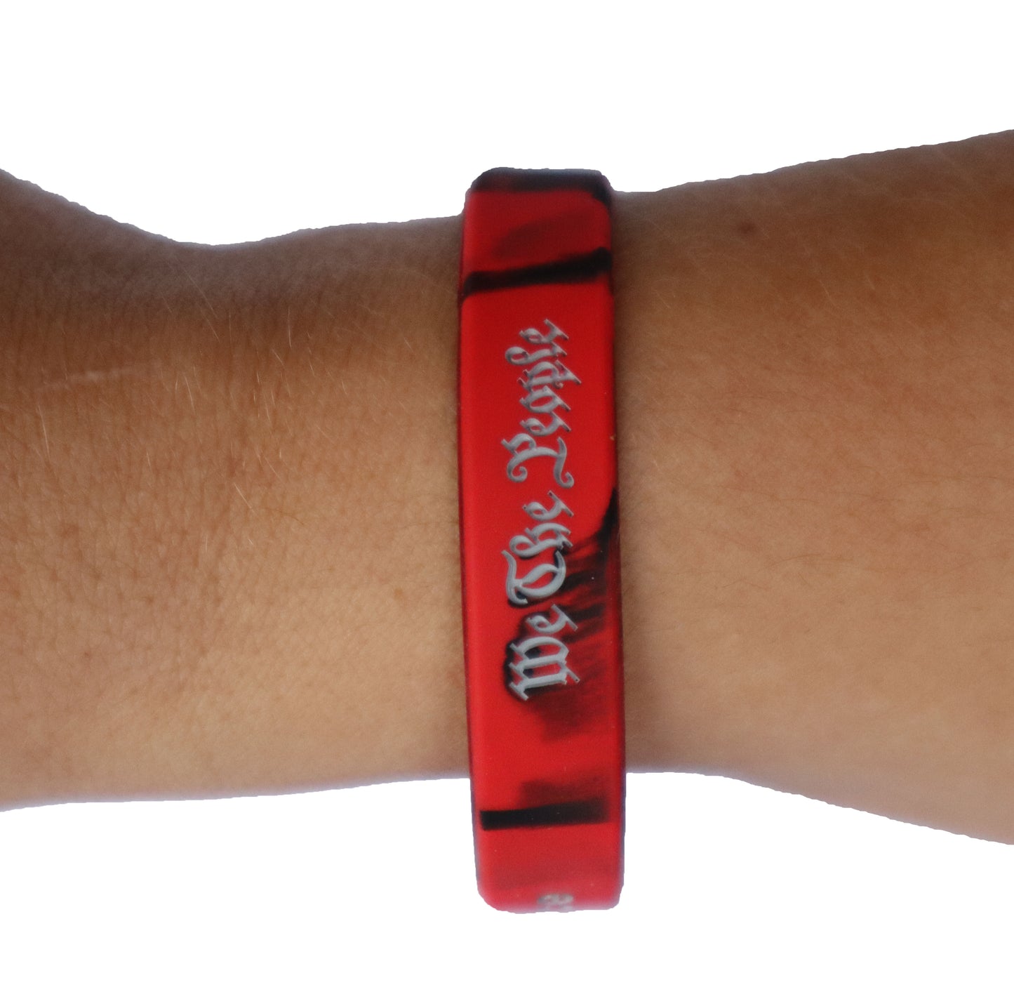 Women's Red-Black swirl Strong American Wristband